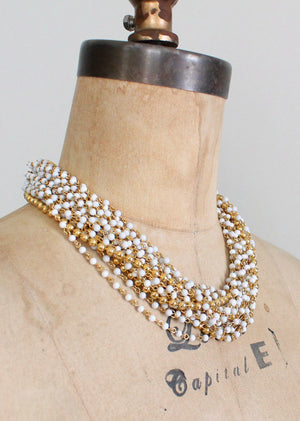 vintage multi strand necklace