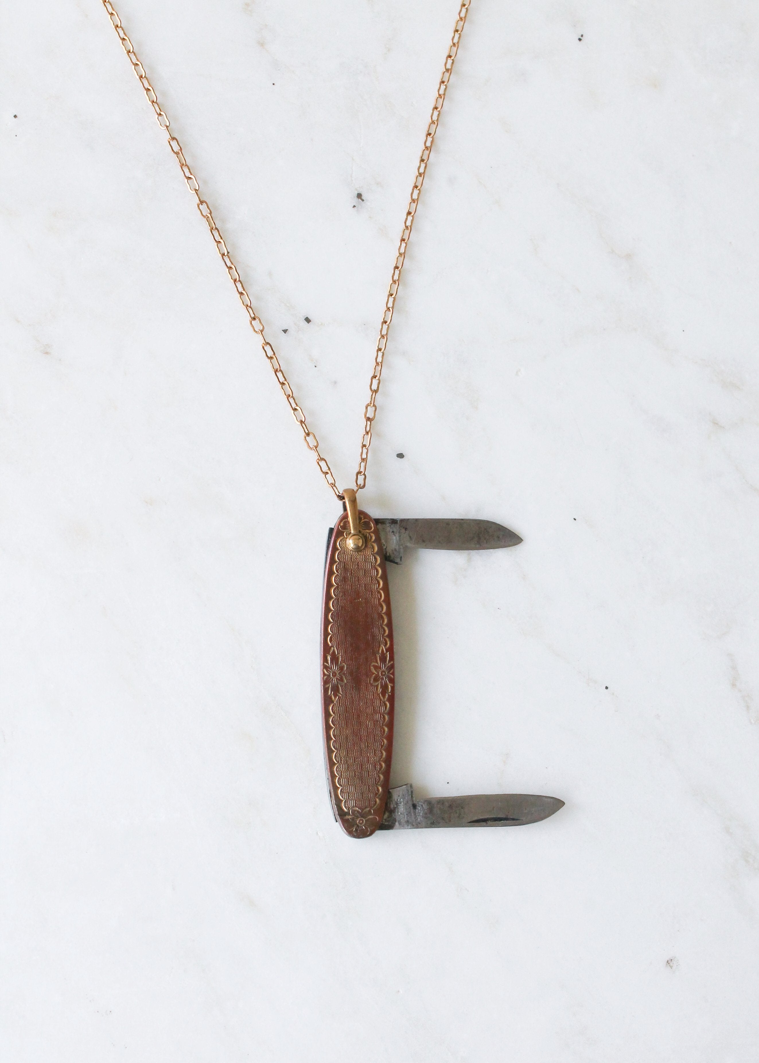 Vintage 1930s Pocket Knife Neckklace