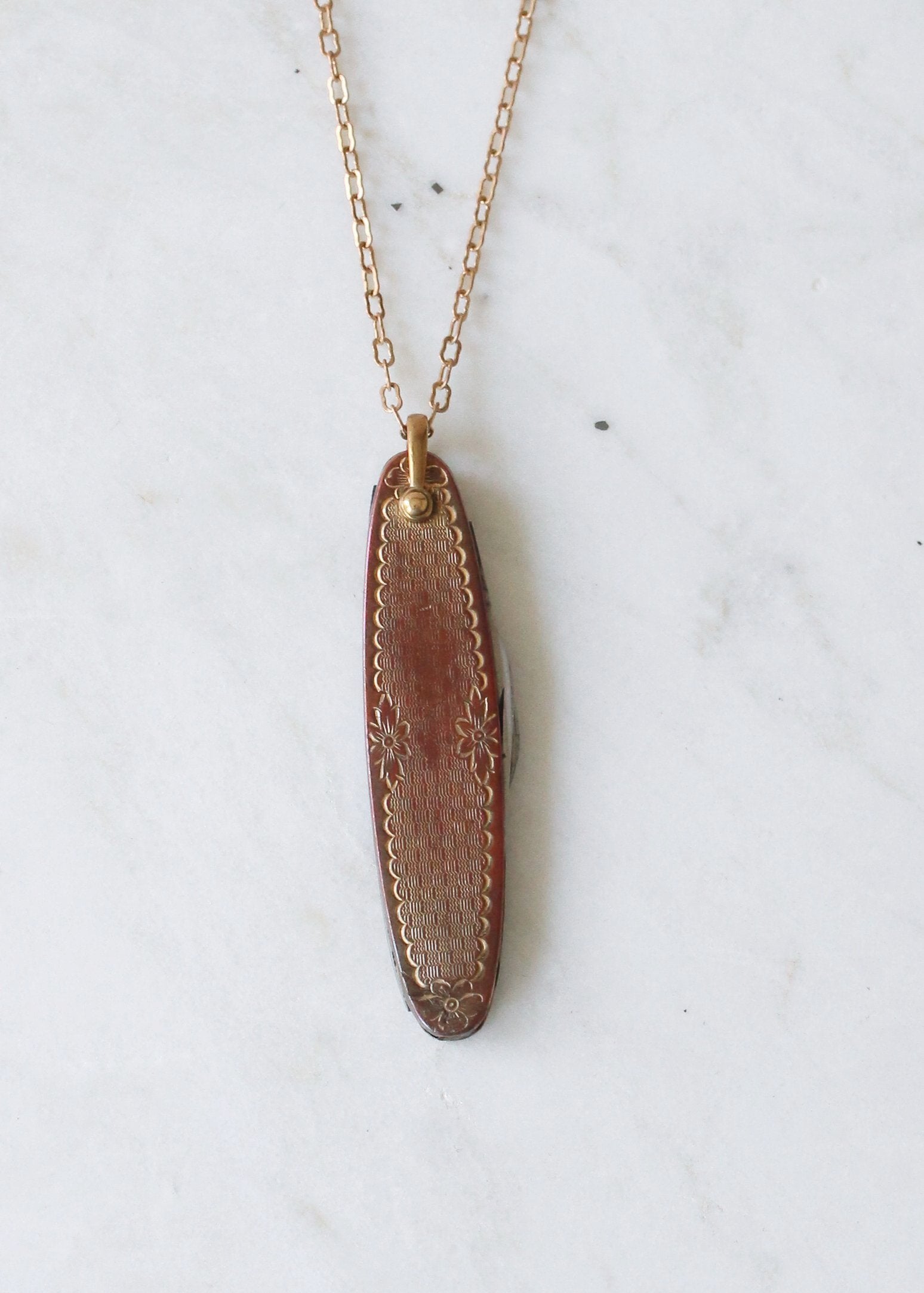 Vintage 1930s Pocket Knife Neckklace