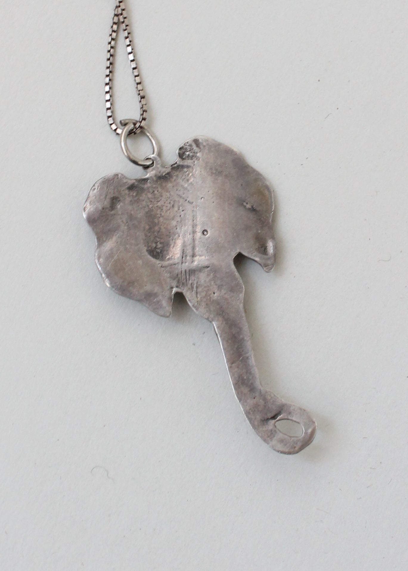 Vintage Sterling Silver Elephant Necklace