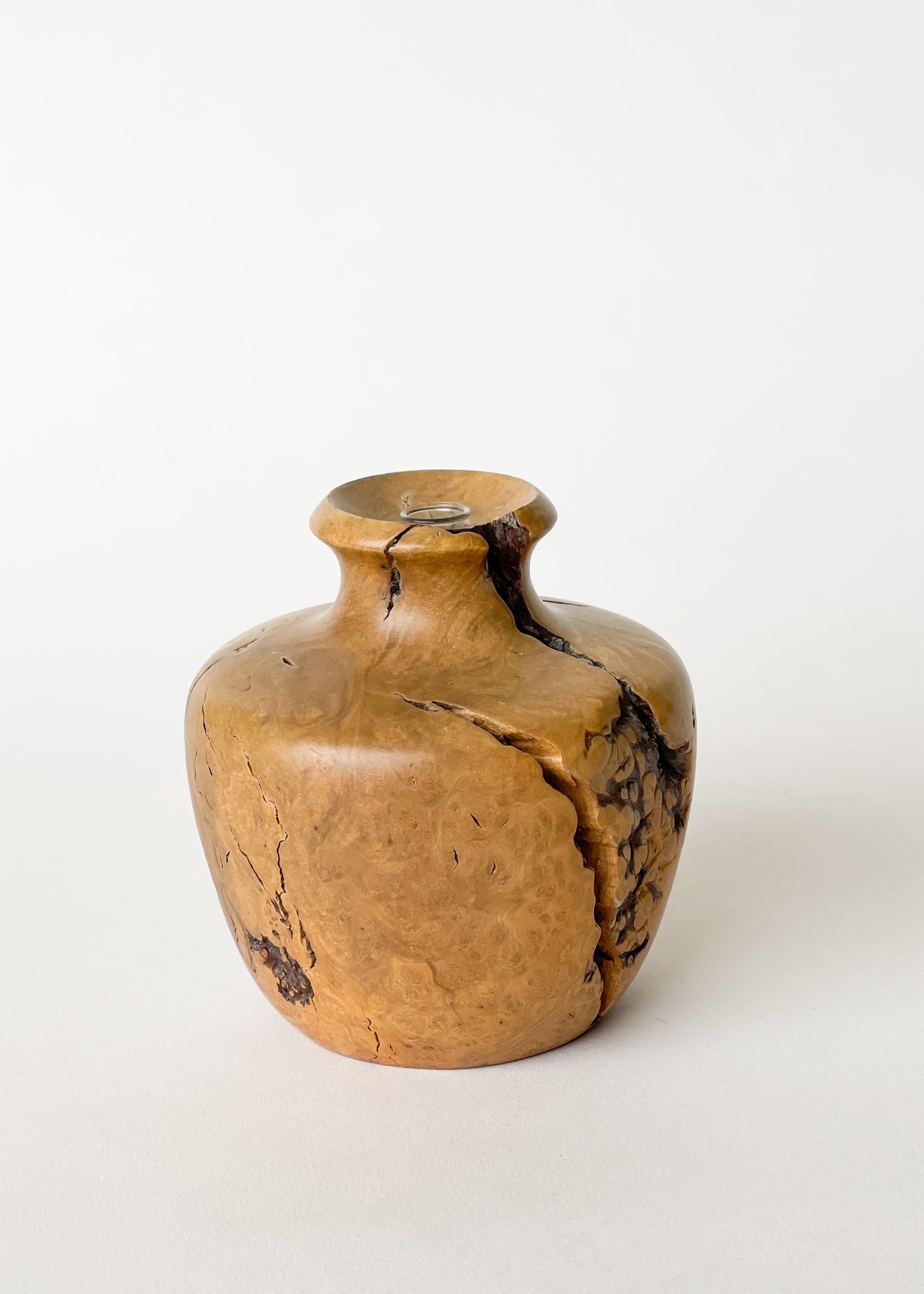 Vintage Burl Wood Vase