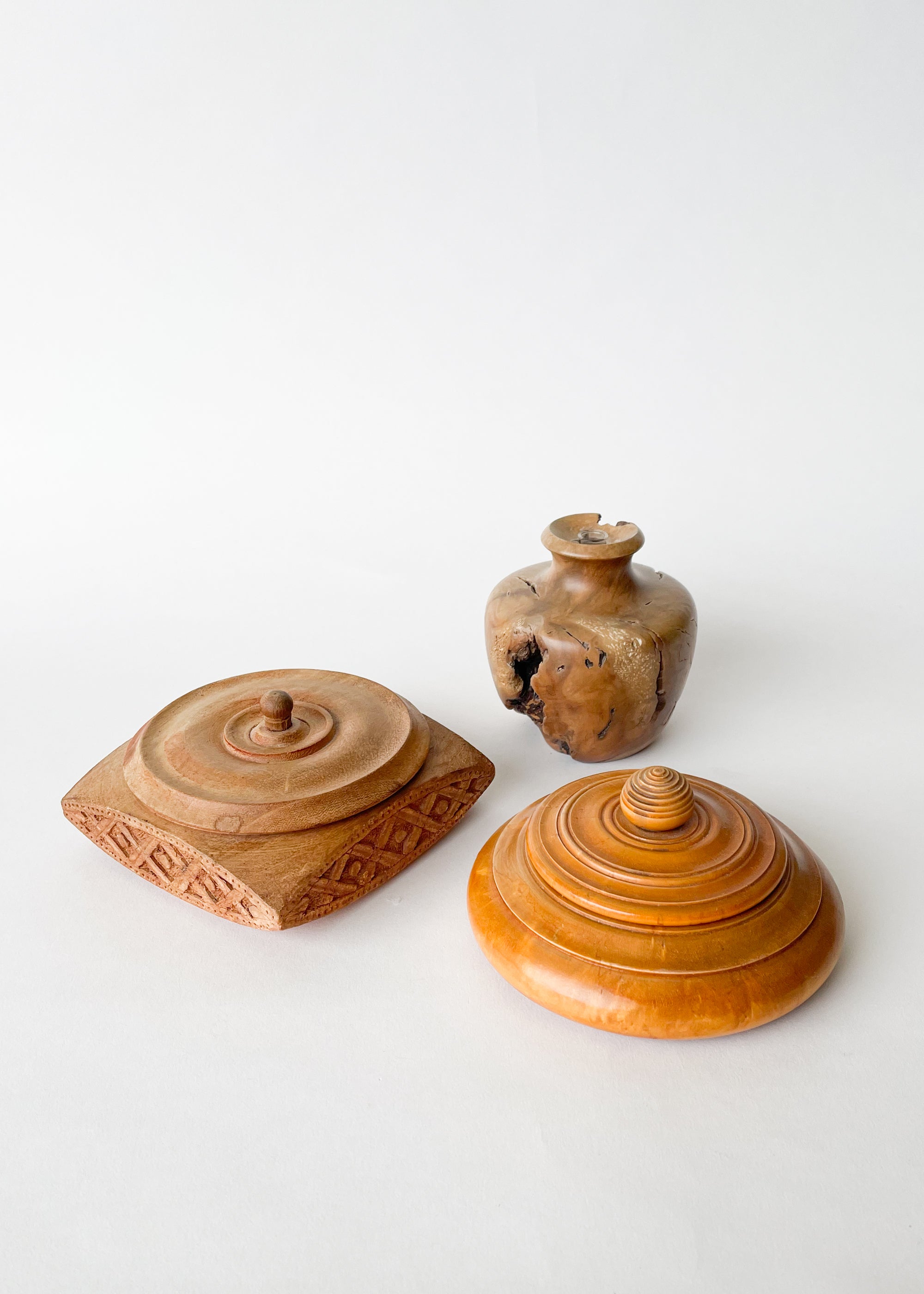 Vintage Carved Teak Box