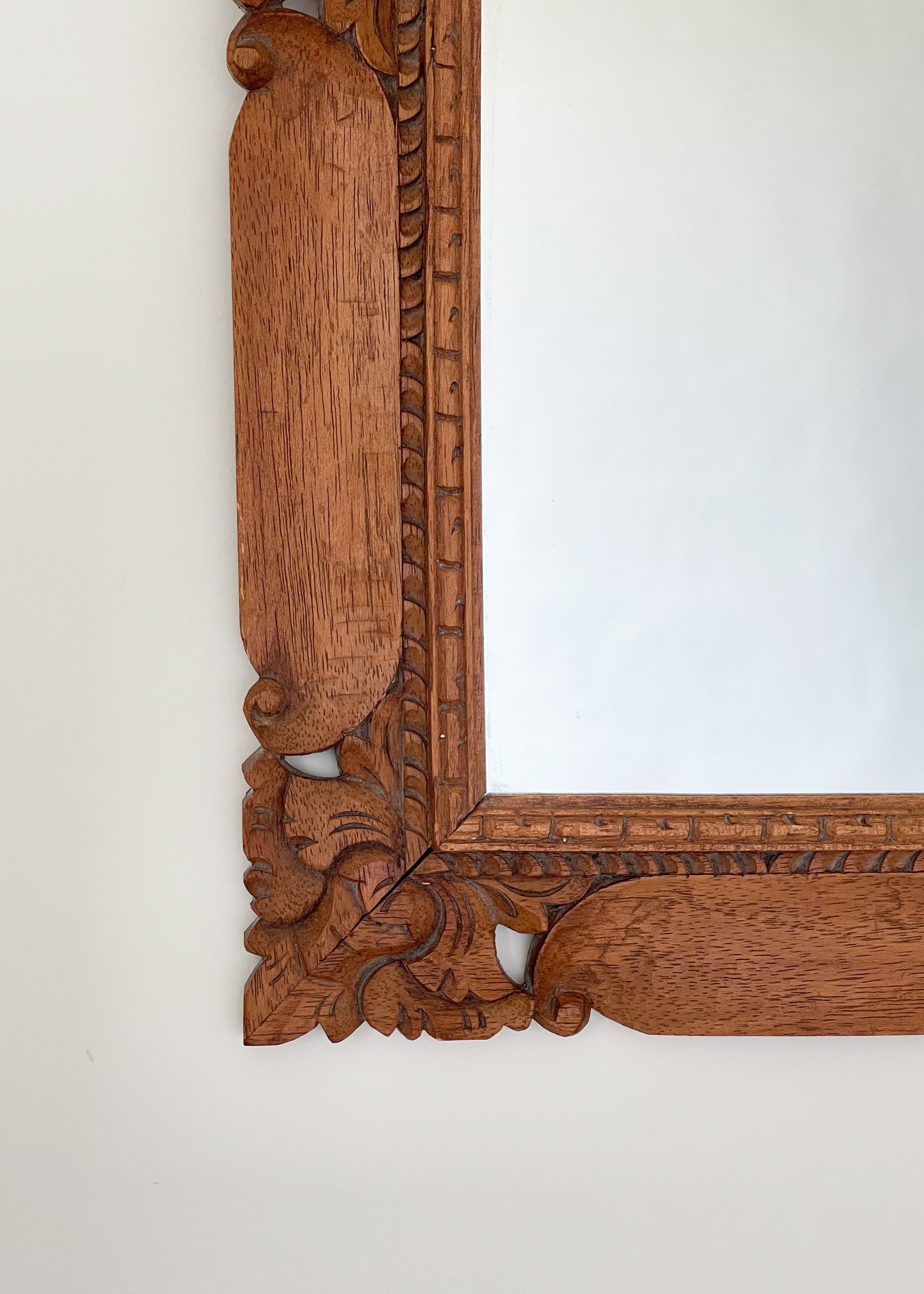 Vintage Carved Wood Mirror