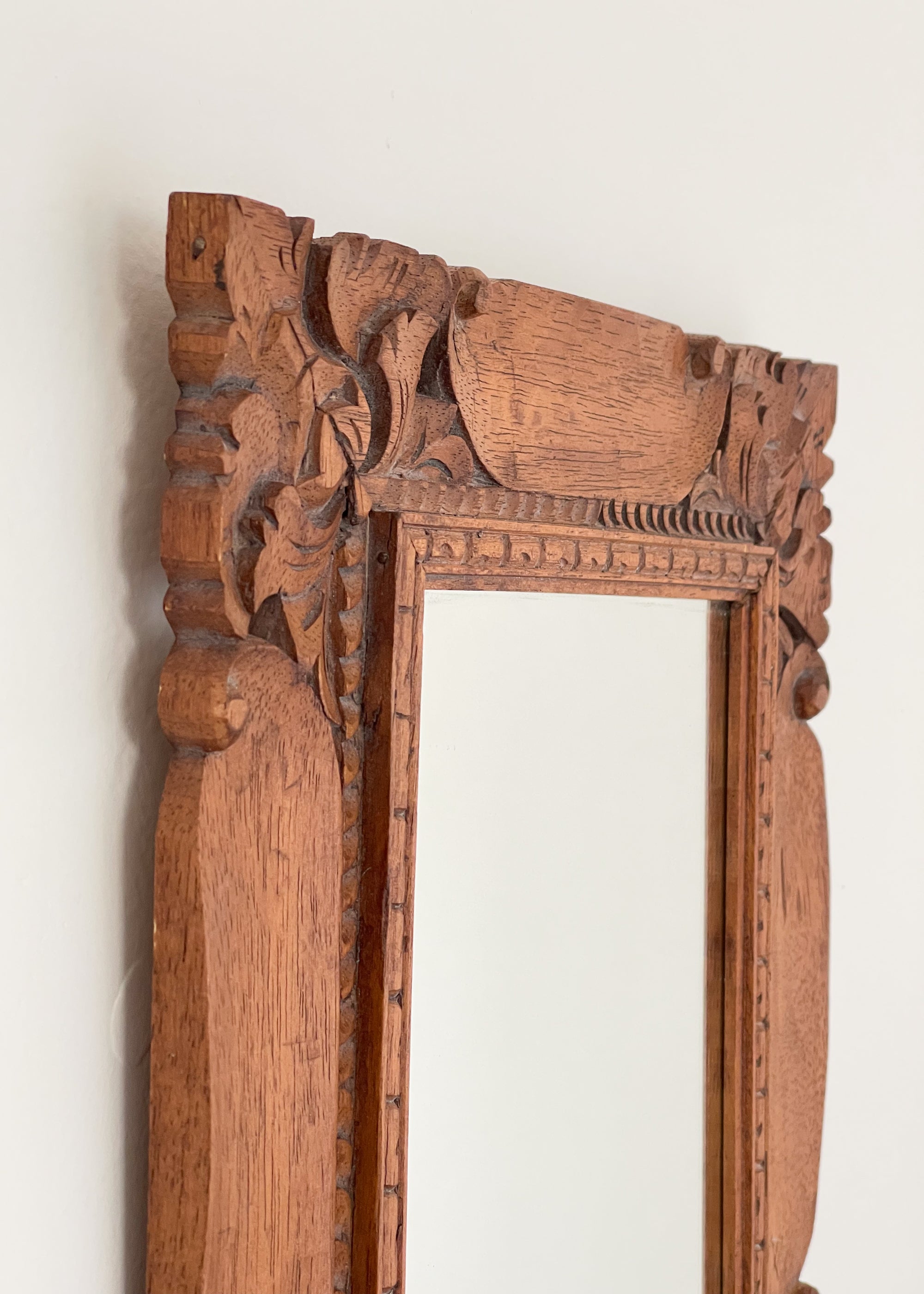 Vintage Carved Wood Mirror