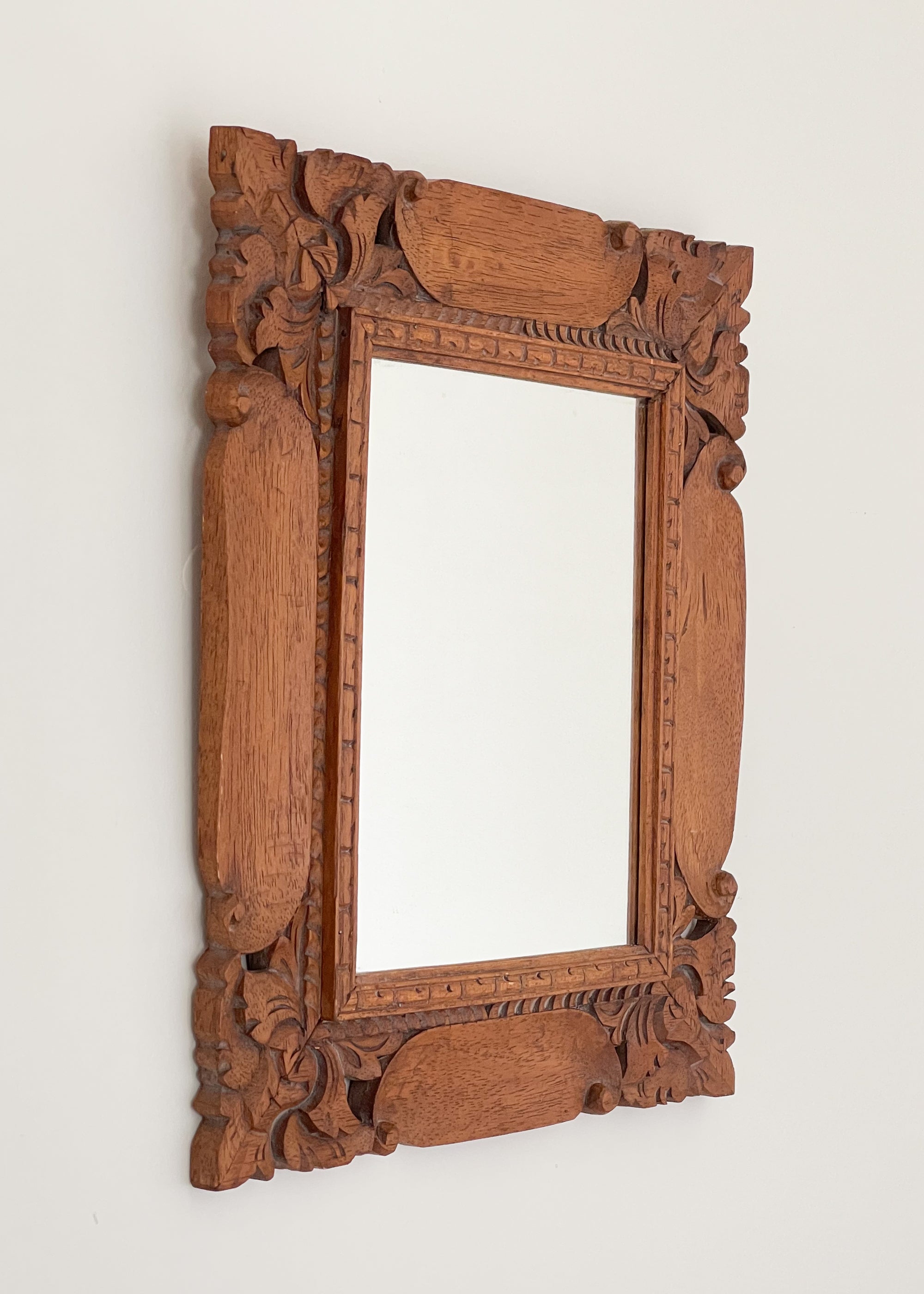 Vintage Carved Wood Mirror