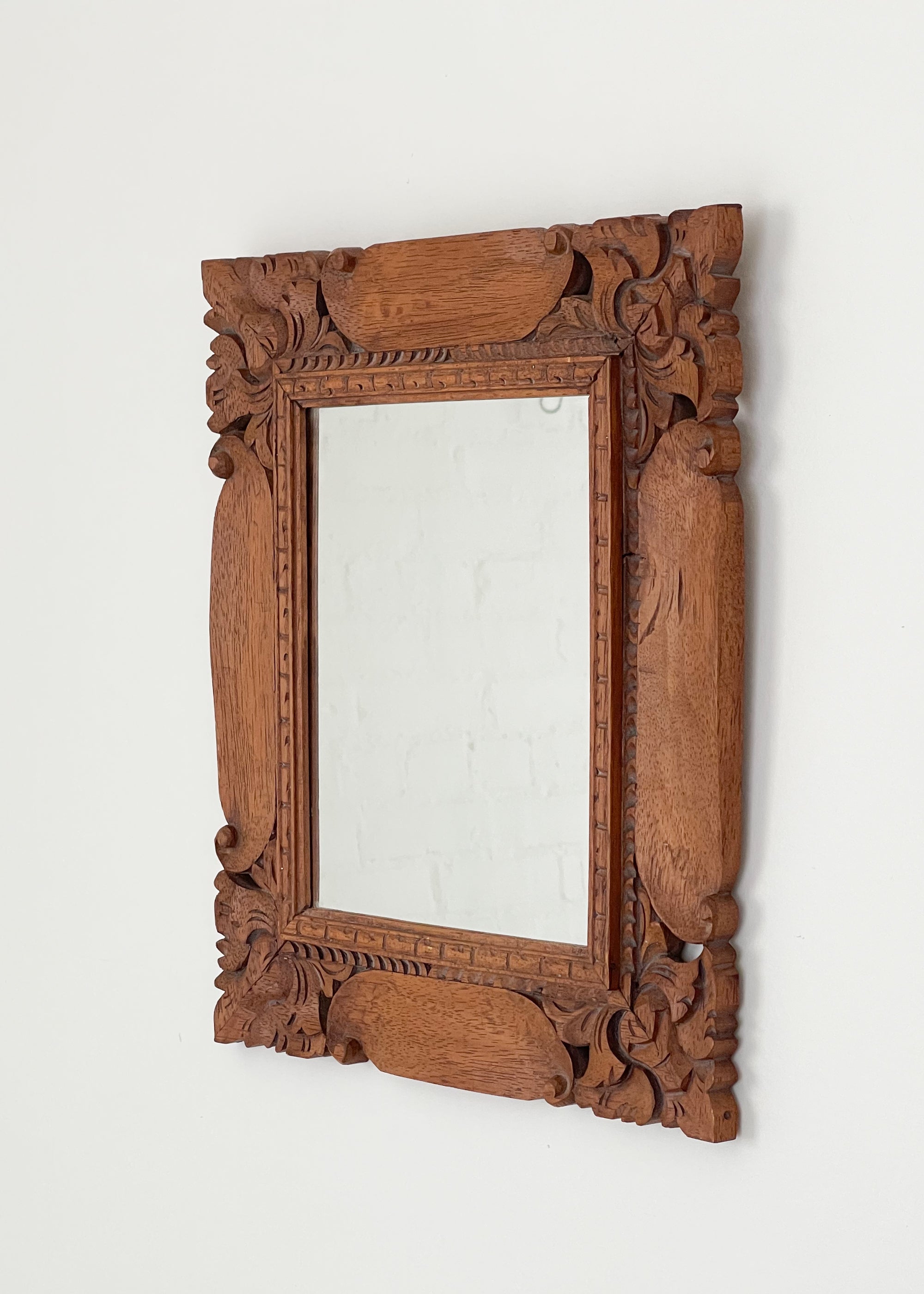 Vintage Carved Wood Mirror
