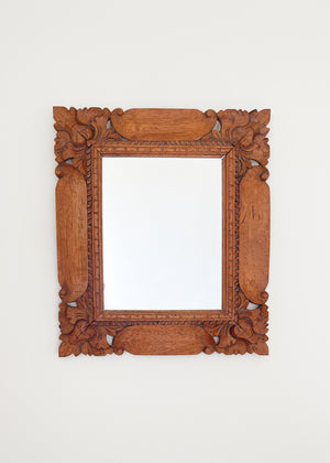 Vintage Carved Wood Mirror