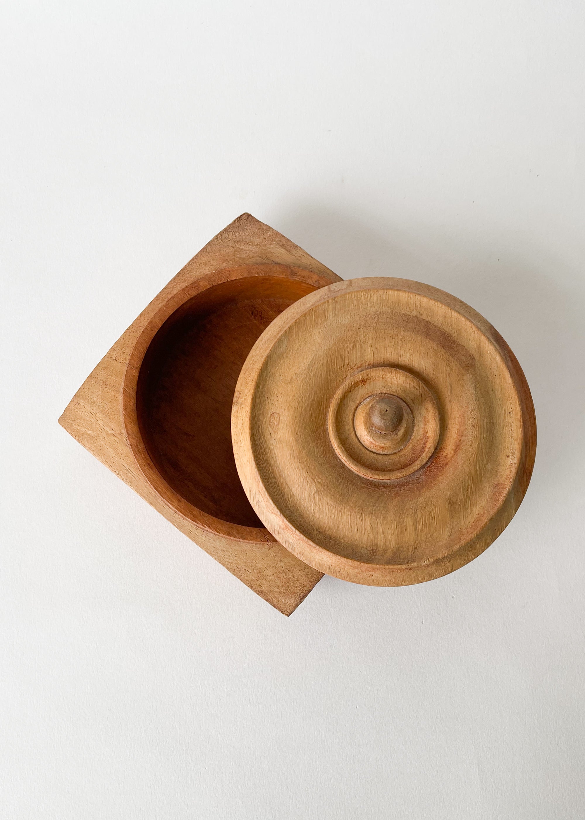 Vintage Carved Teak Box