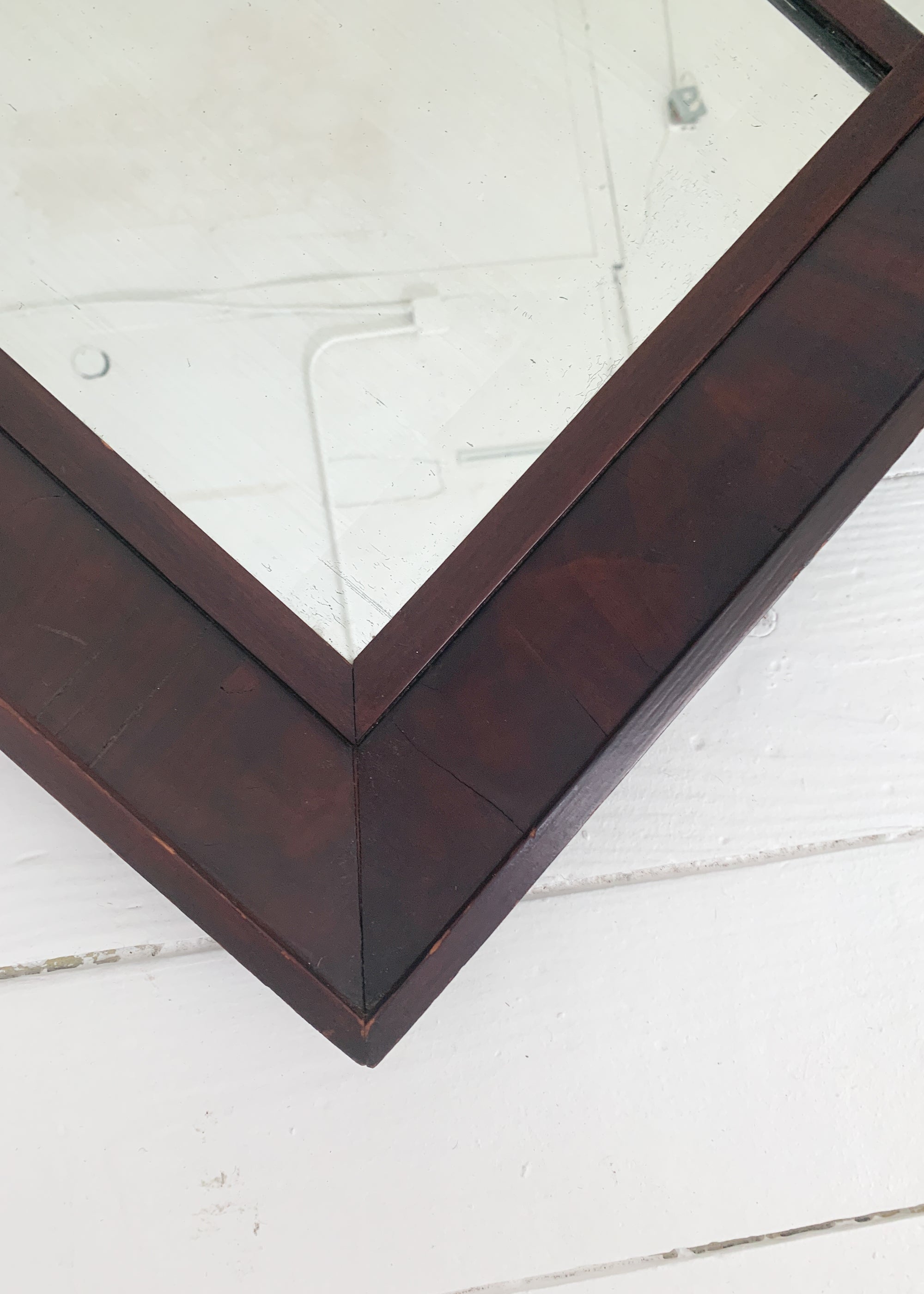 Vintage Wood Frame Floor Mirror