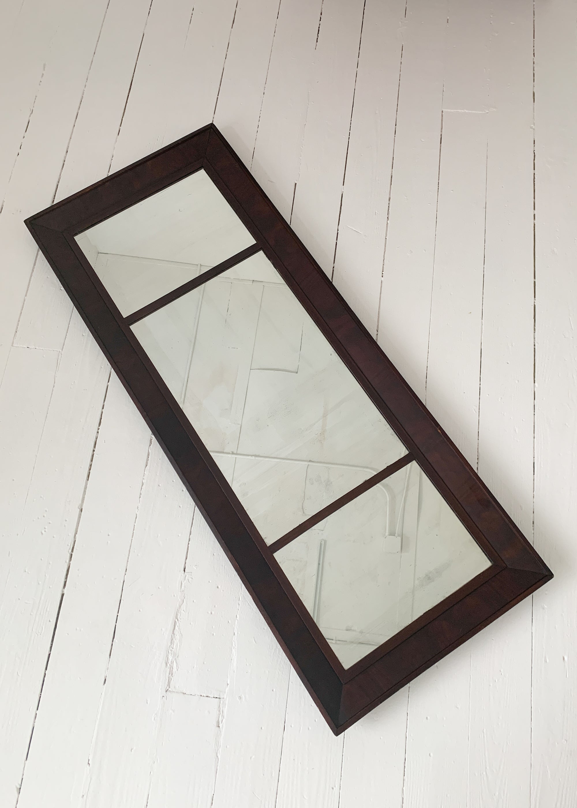 Vintage Wood Frame Floor Mirror