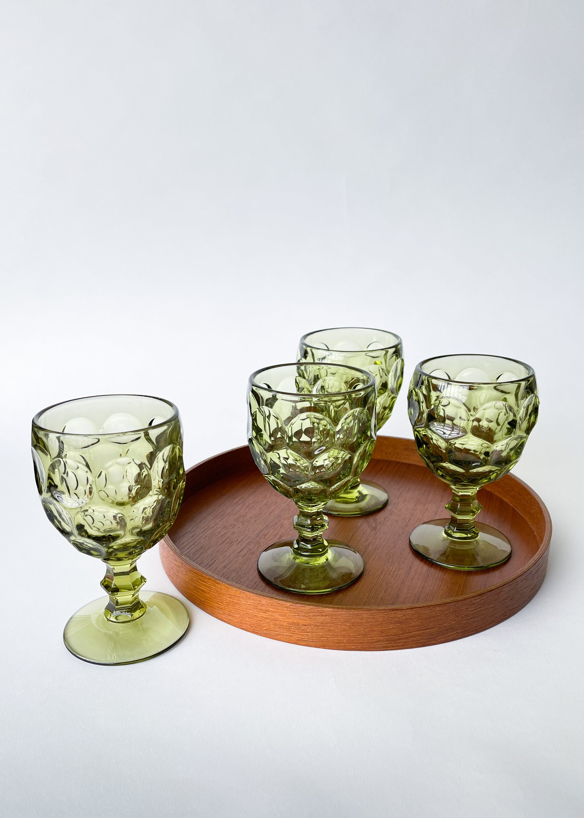 Vintage Green Goblets