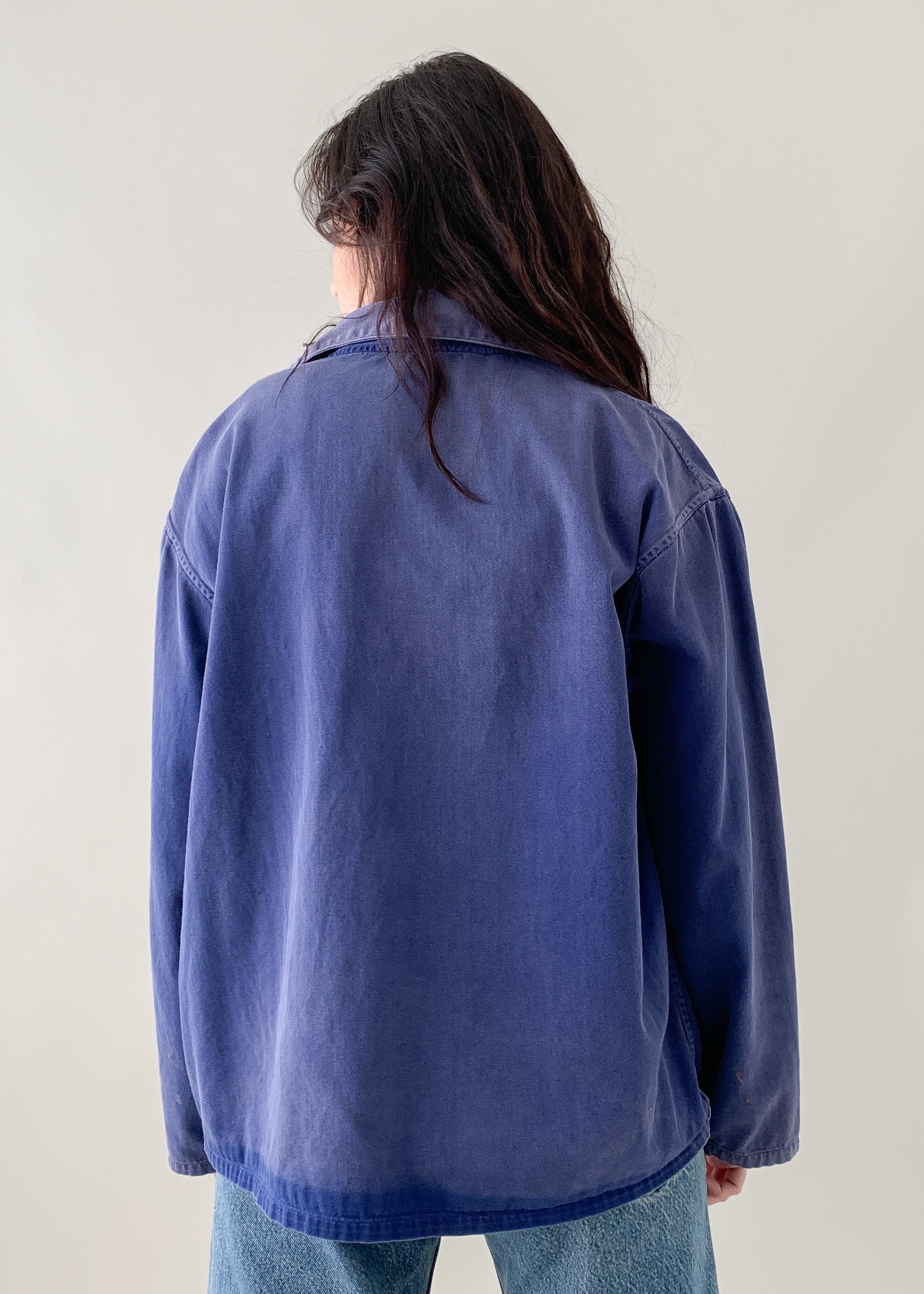 Vintage 1960s European Indigo Workwear Jacket