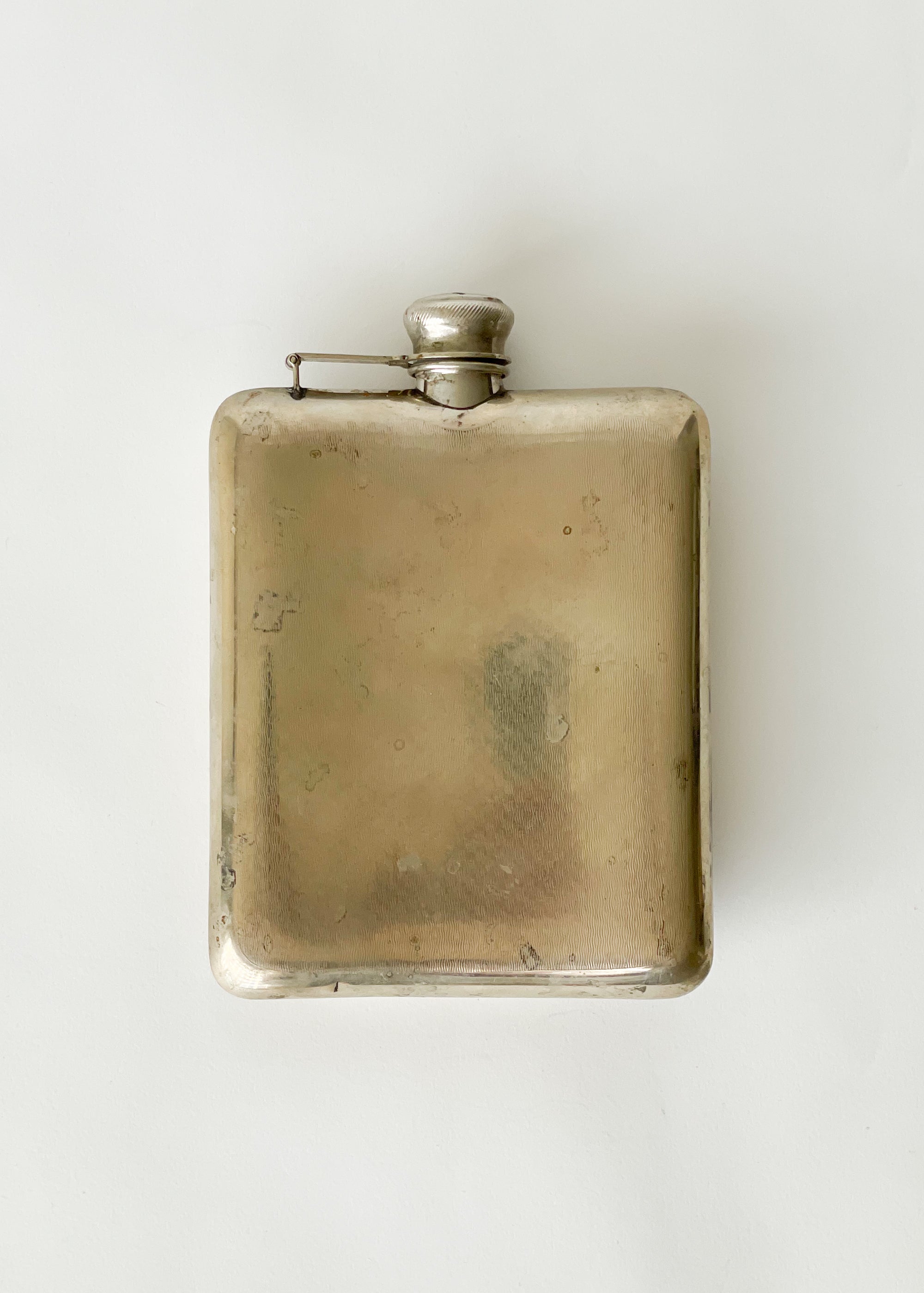 Vintage 1920s Nickel Silver Hip Flask
