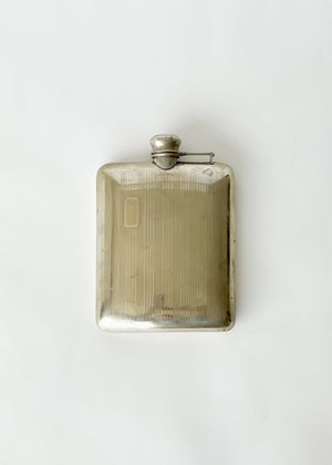 Vintage 1920s Nickel Silver Hip Flask