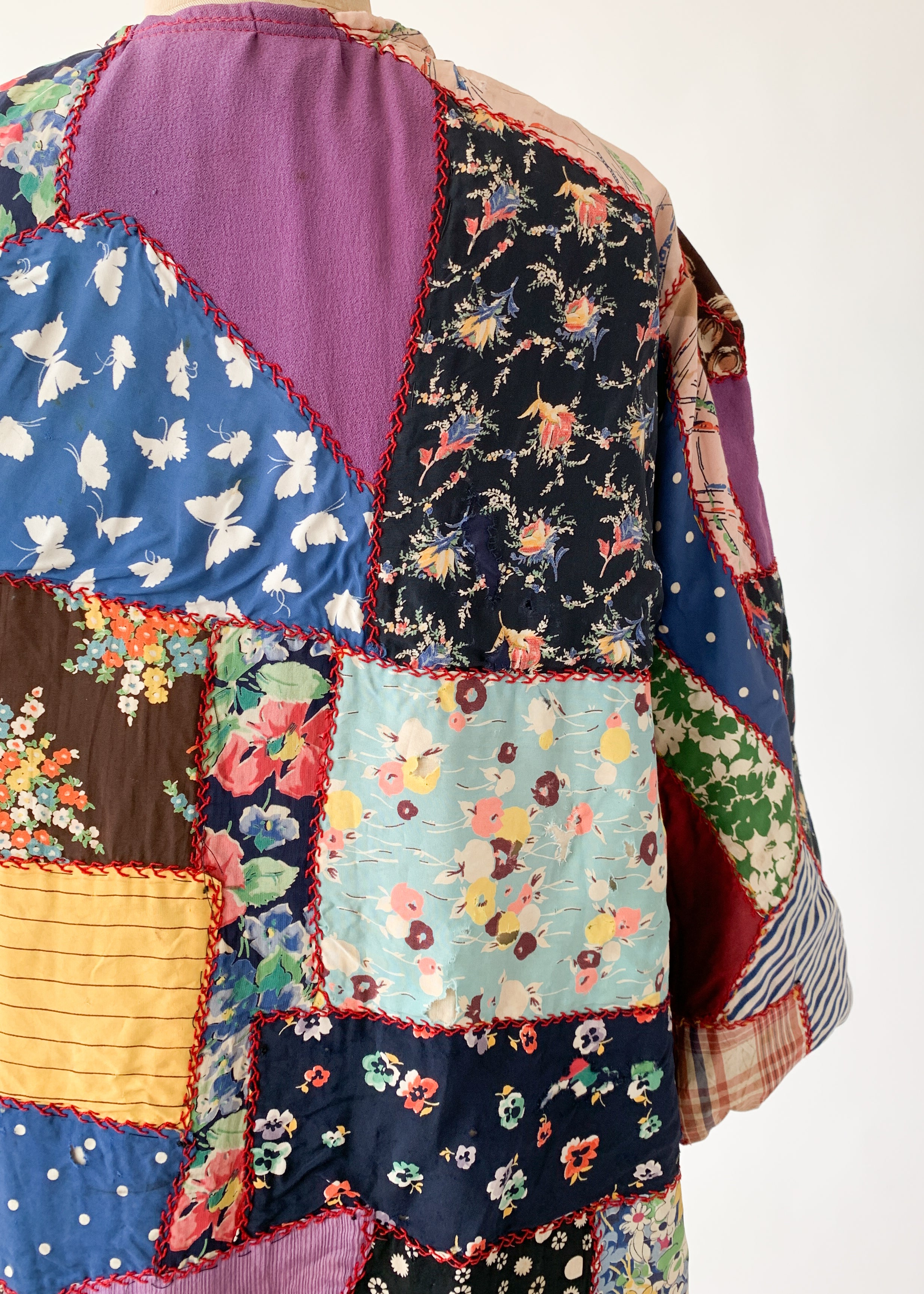Vintage Patchwork Quilt Duster Coat