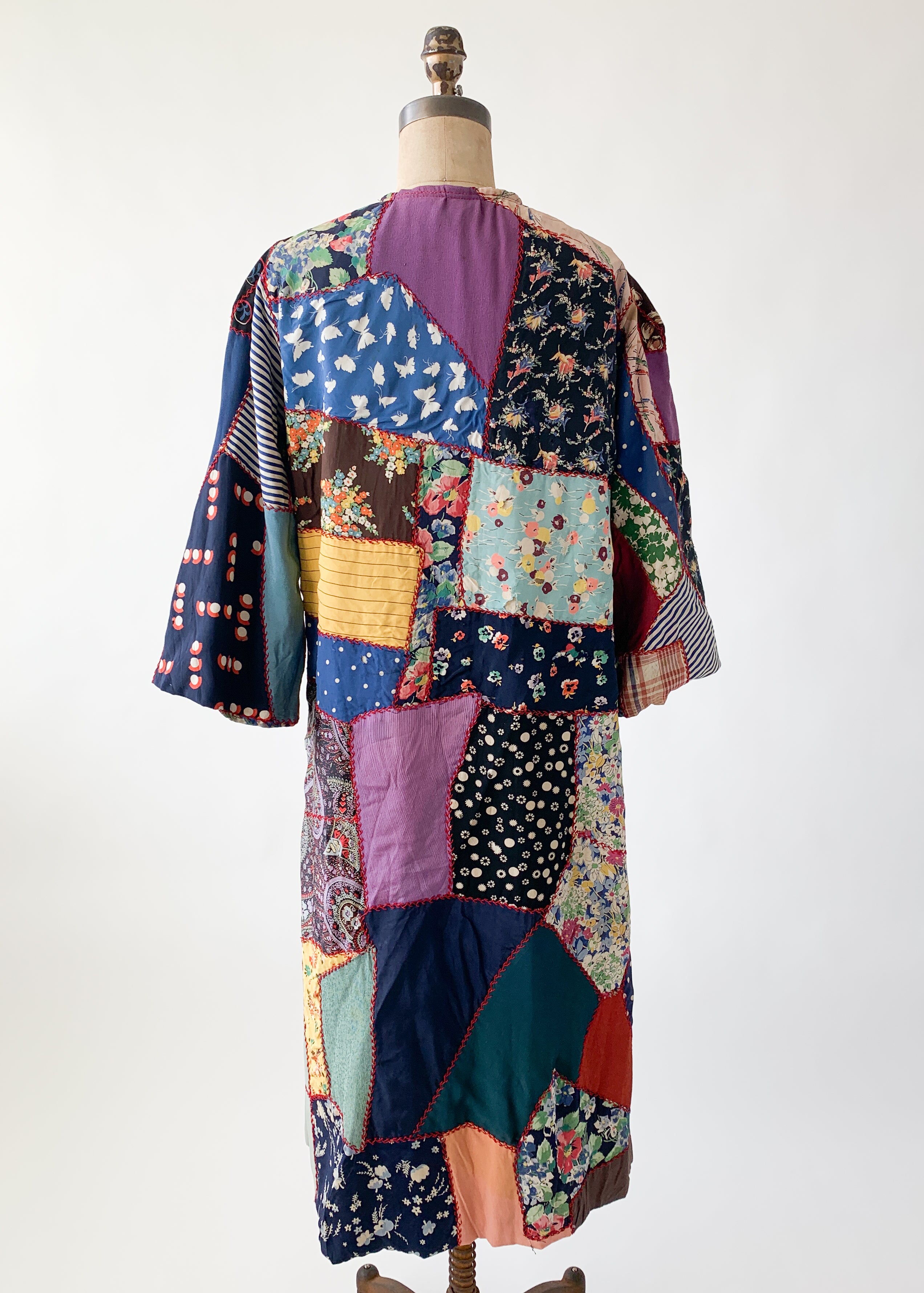 Vintage Patchwork Quilt Duster Coat