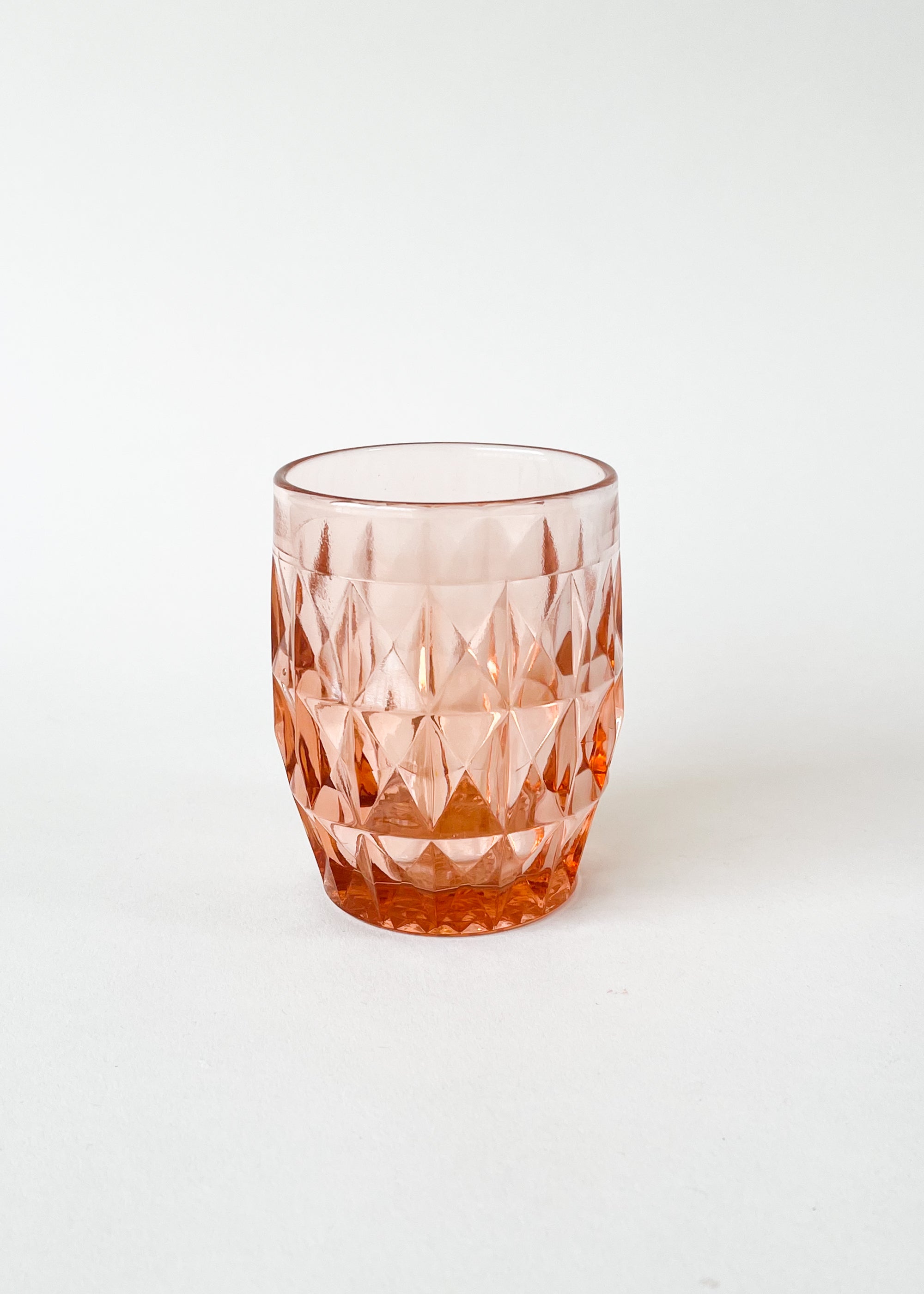 Vintage Pink Faceted Glasses