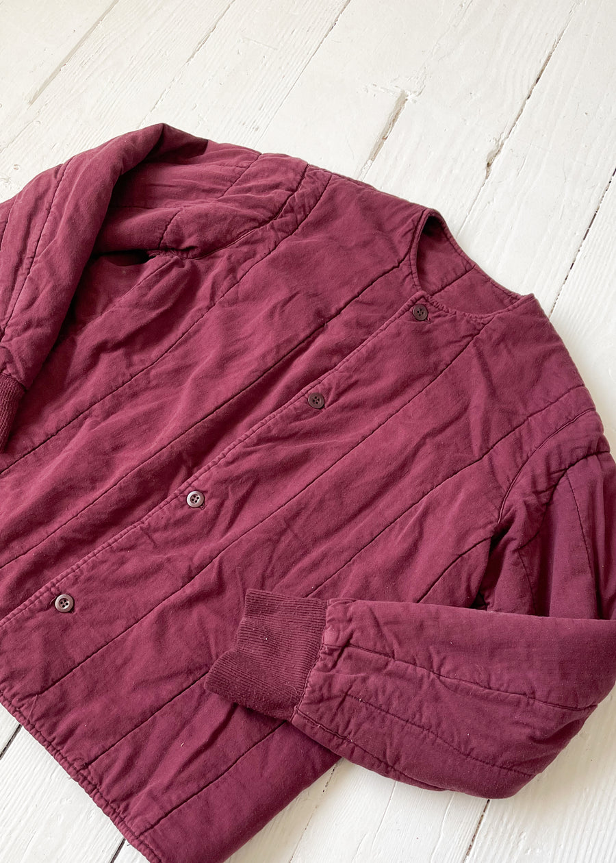 Vintage Aubergine Dyed Cotton Liner Jacket