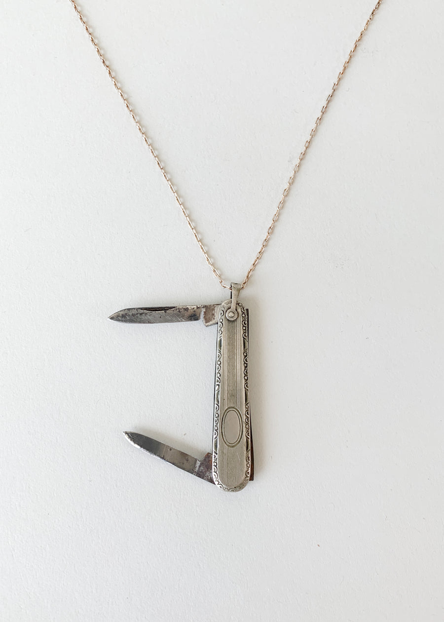 Vintage 1930s Pocketknife Necklace
