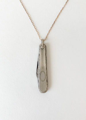 Vintage 1930s Pocketknife Necklace