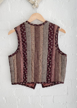 Vintage 1980s Quilted Patchwork Vest