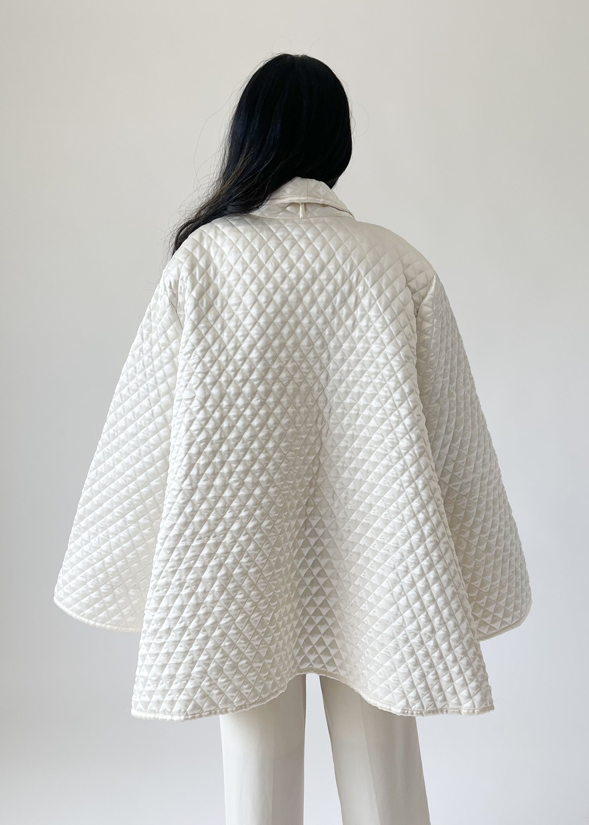 Vintage 1980s Satin Quilted Jacket