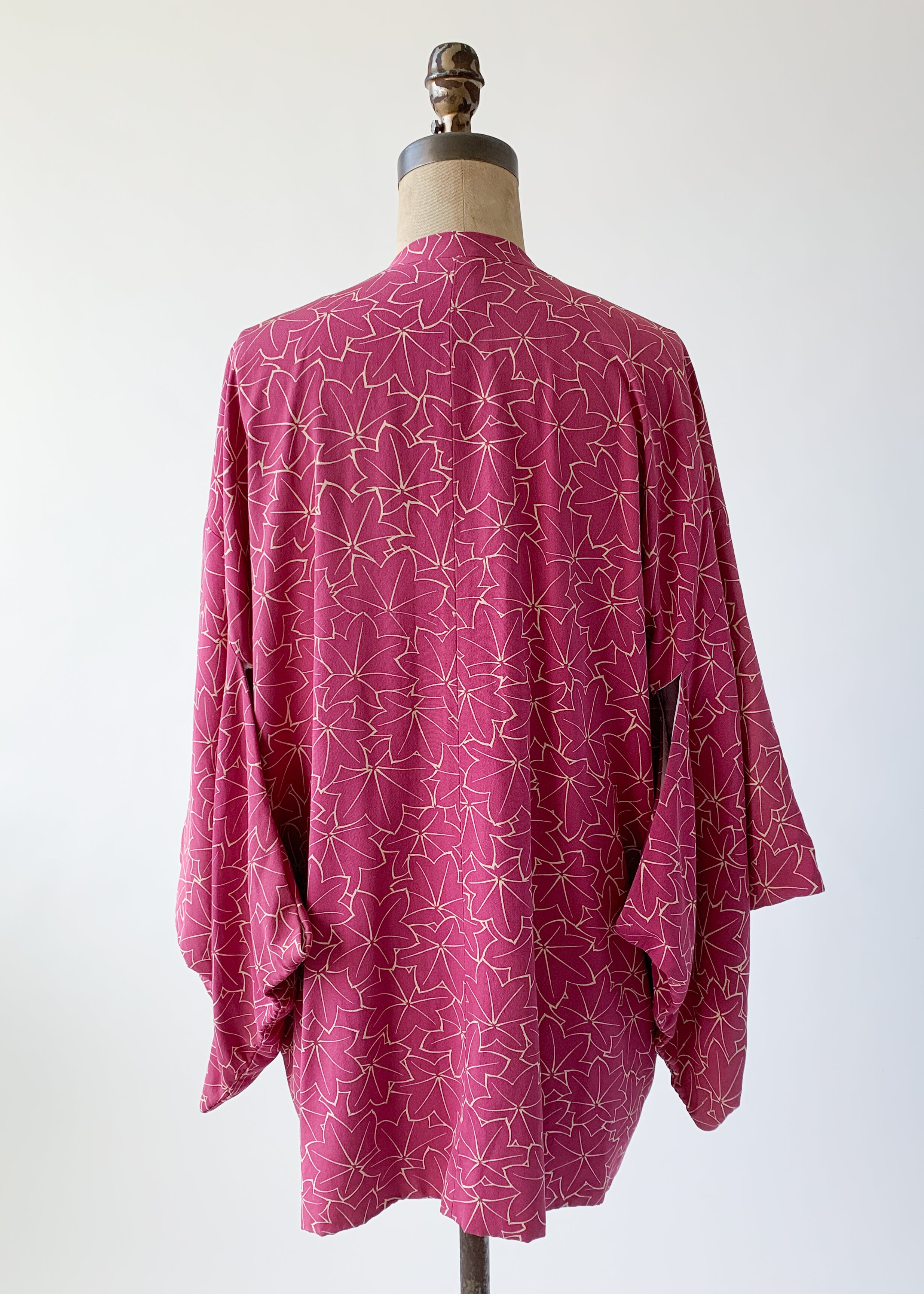 Vintage 1950s Silk Haori Michiyuki Jacket