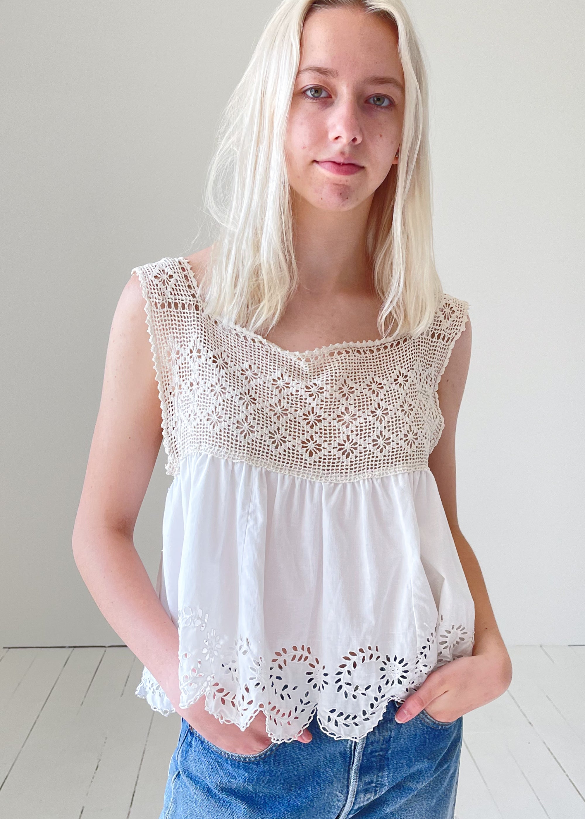 Remade Antique Edwardian Top
