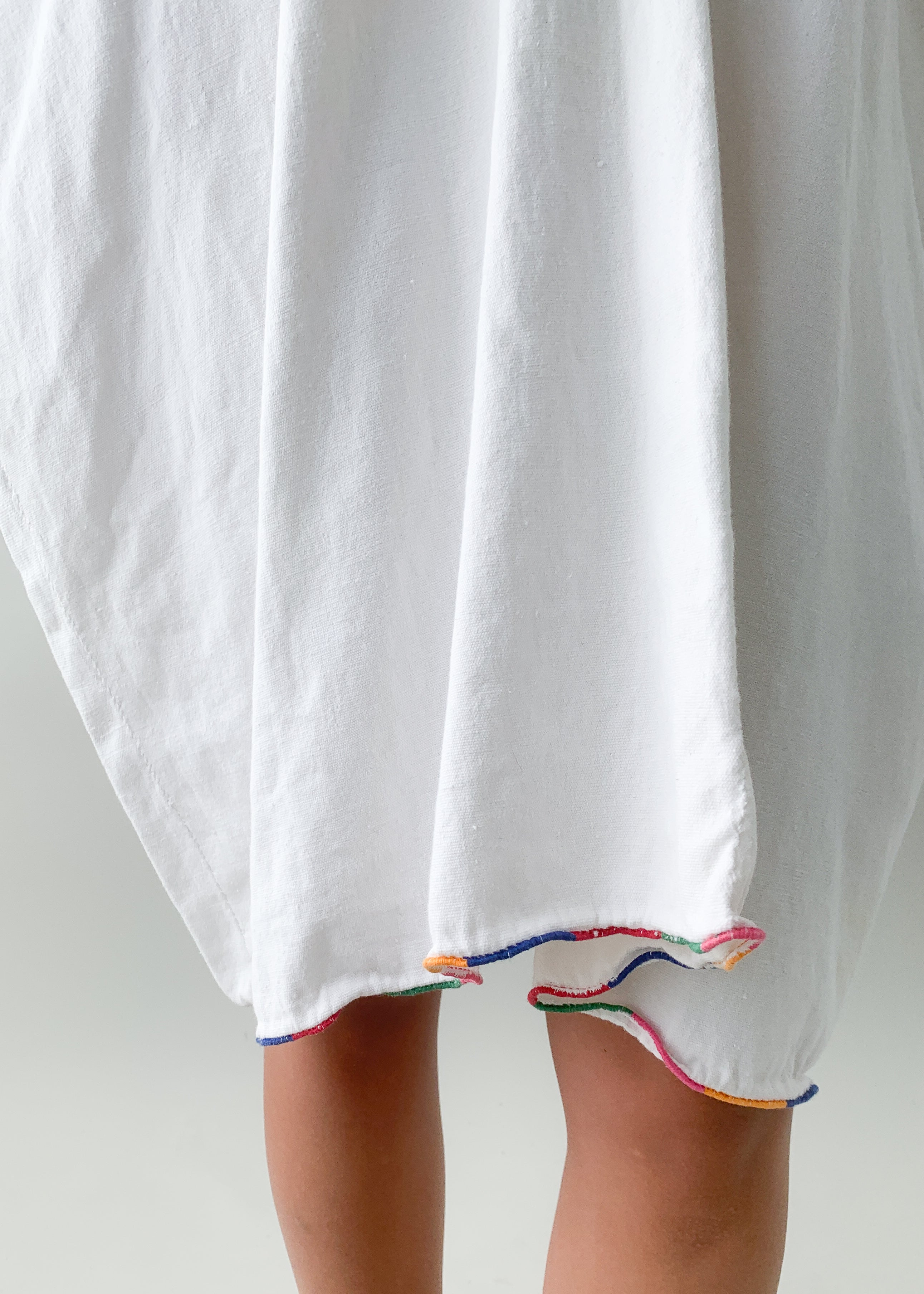 Vintage White Cotton Caftan
