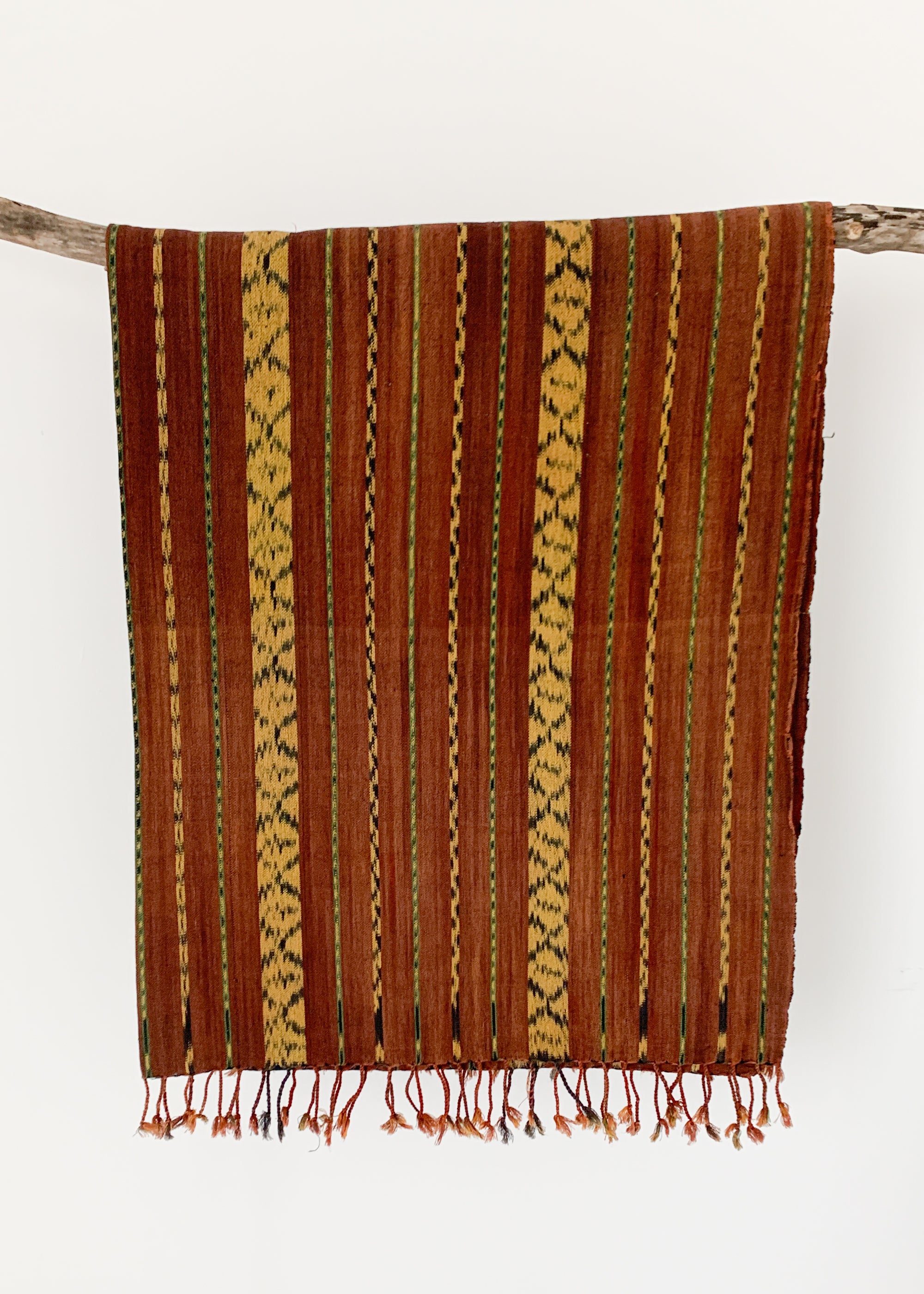 Vintage Sun Bleached Ikat Throw