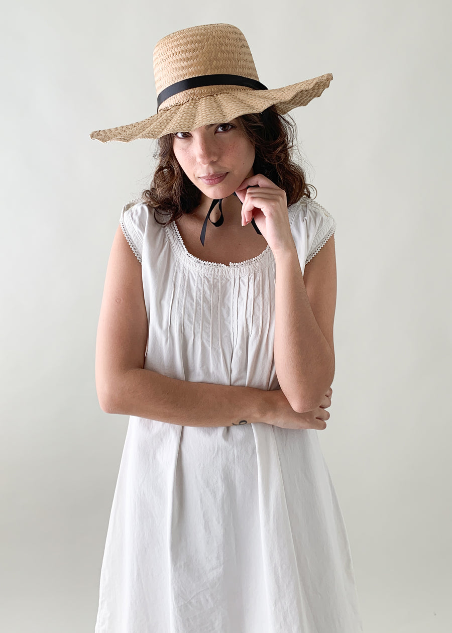 Antique Early 1900s White Summer Dress