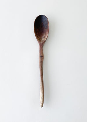 Antique Hand Carved Wood Spoon
