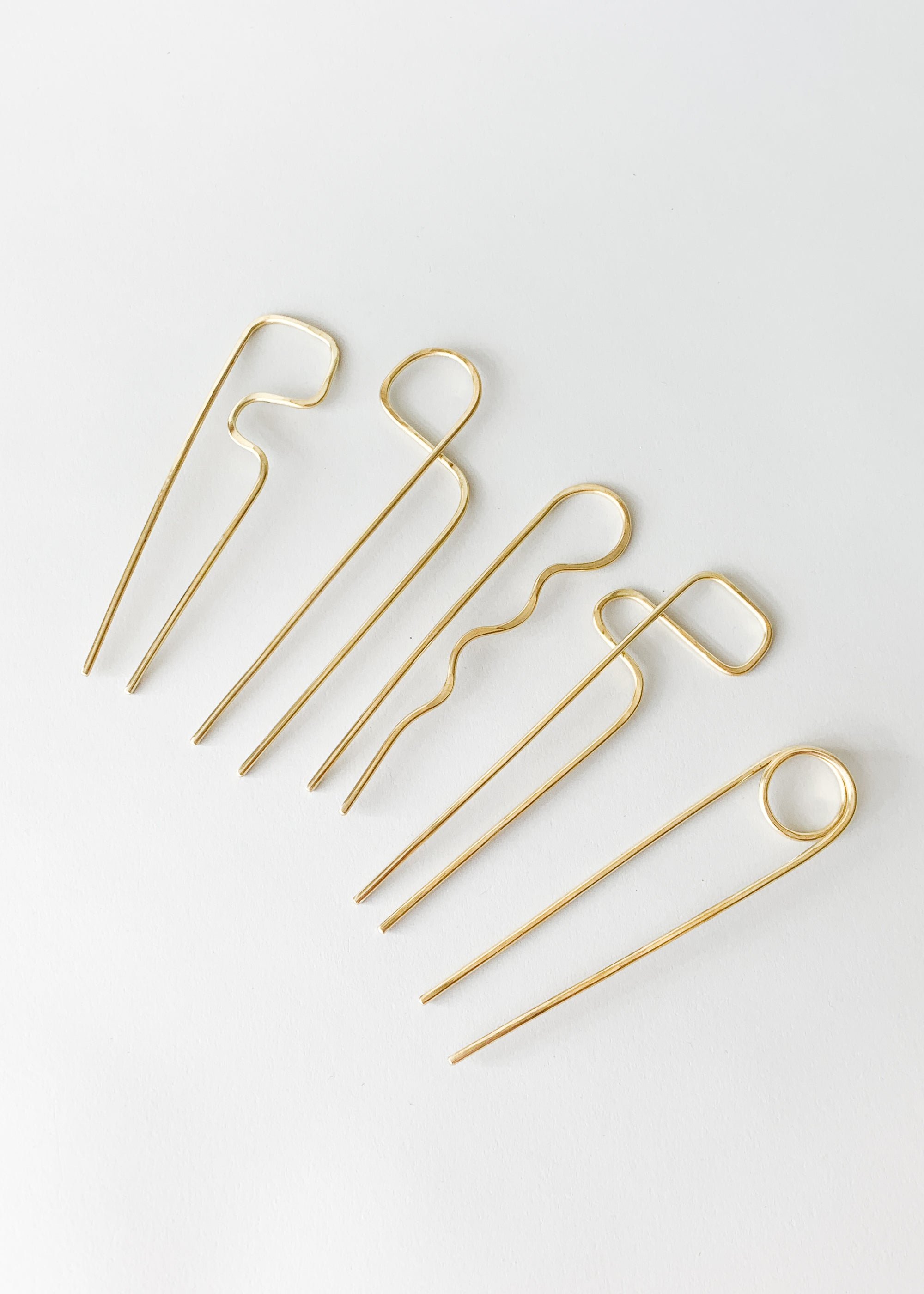 Sculpted Brass Hair Fork