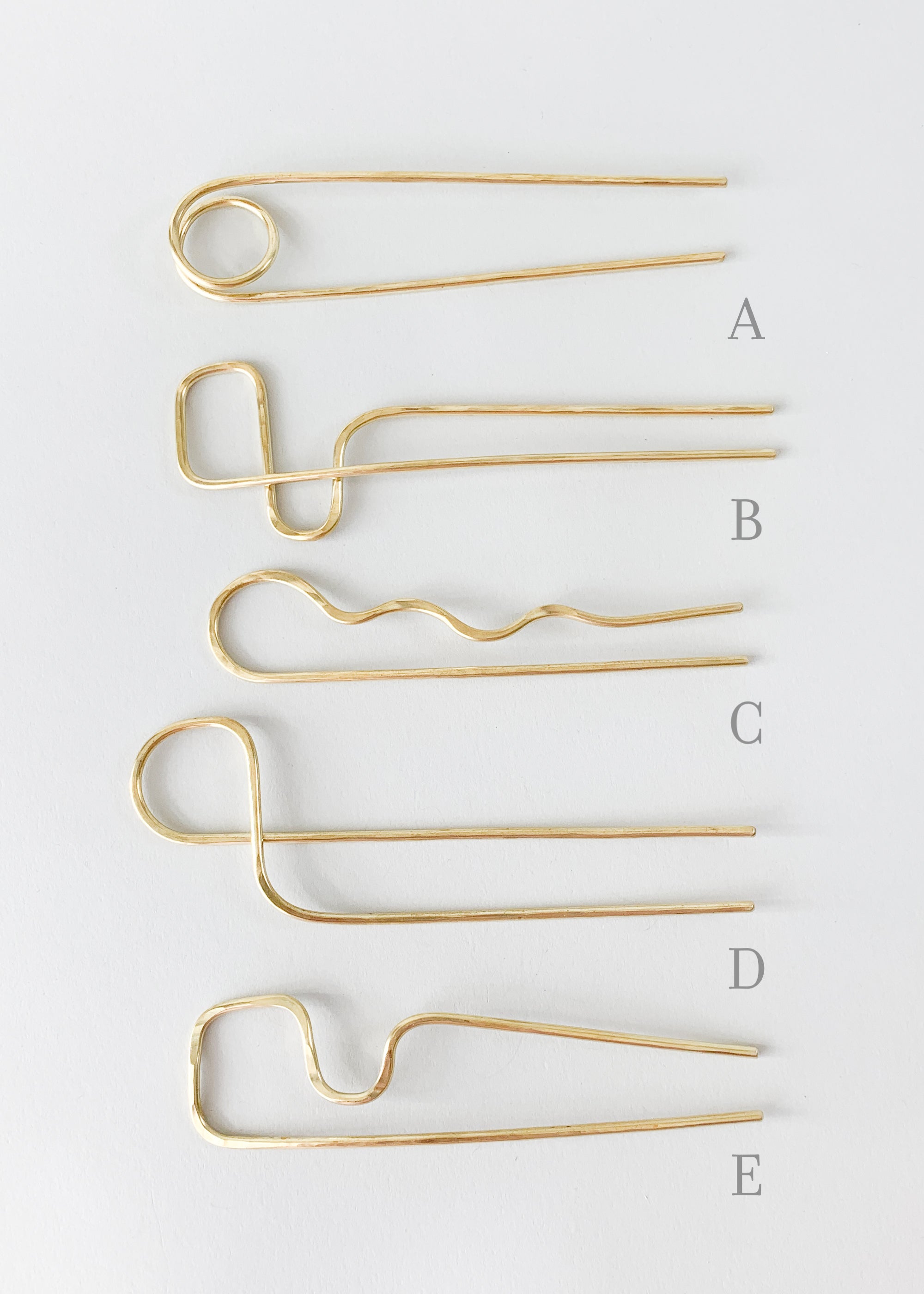 Sculpted Brass Hair Fork