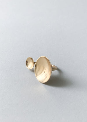 Brass Duo Dome Ring