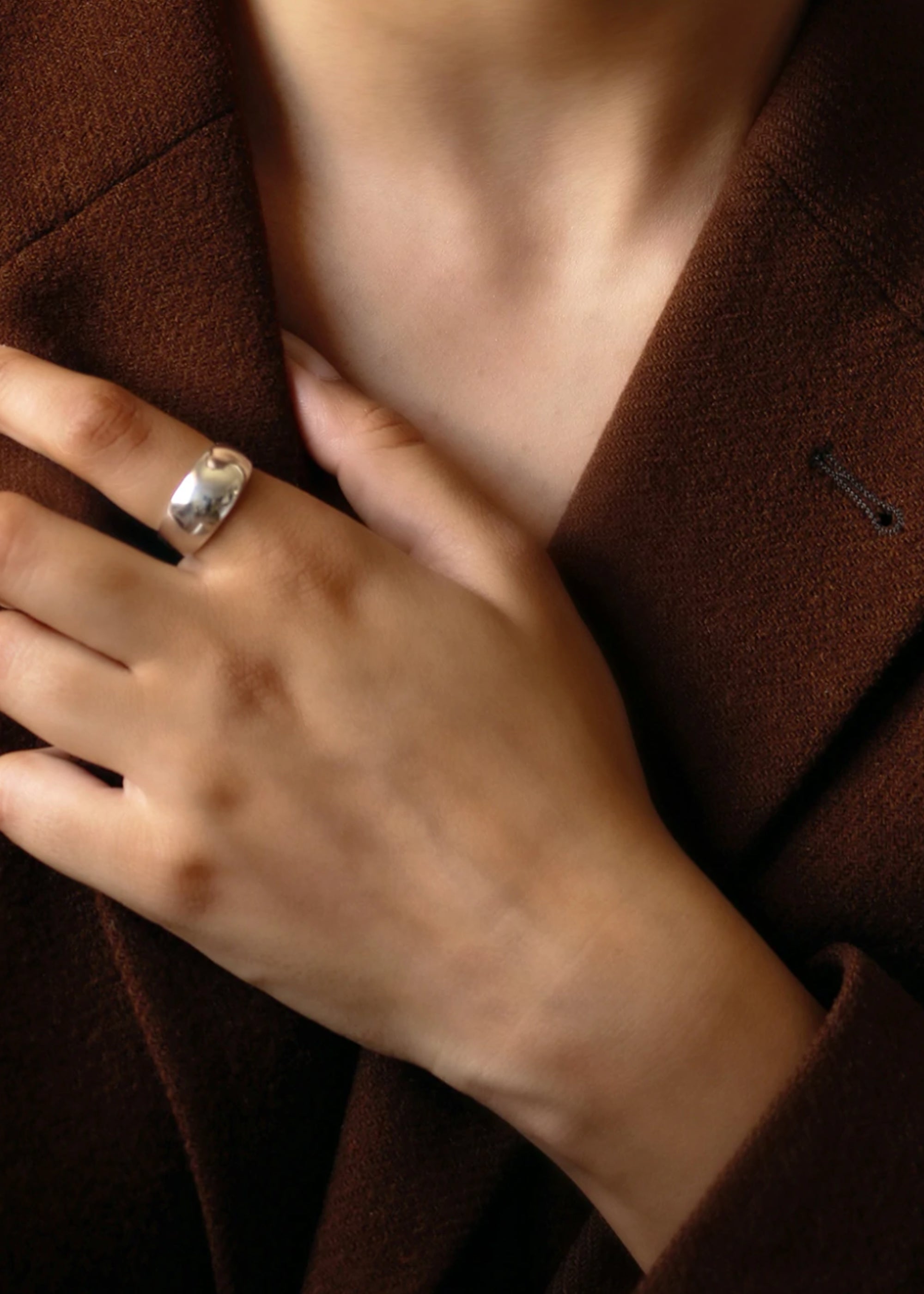 Domed Sterling Silver Ring