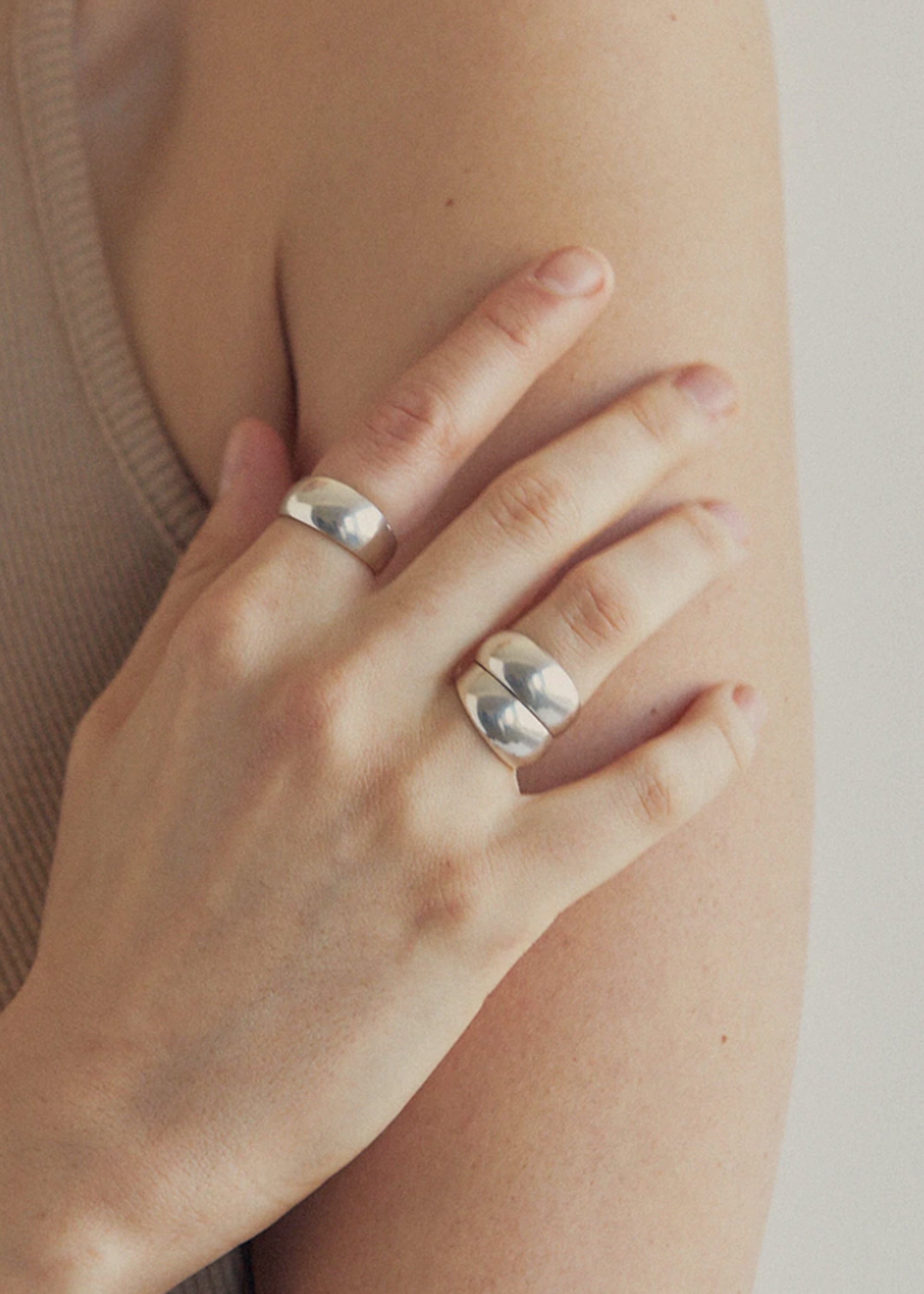 Domed Sterling Silver Ring