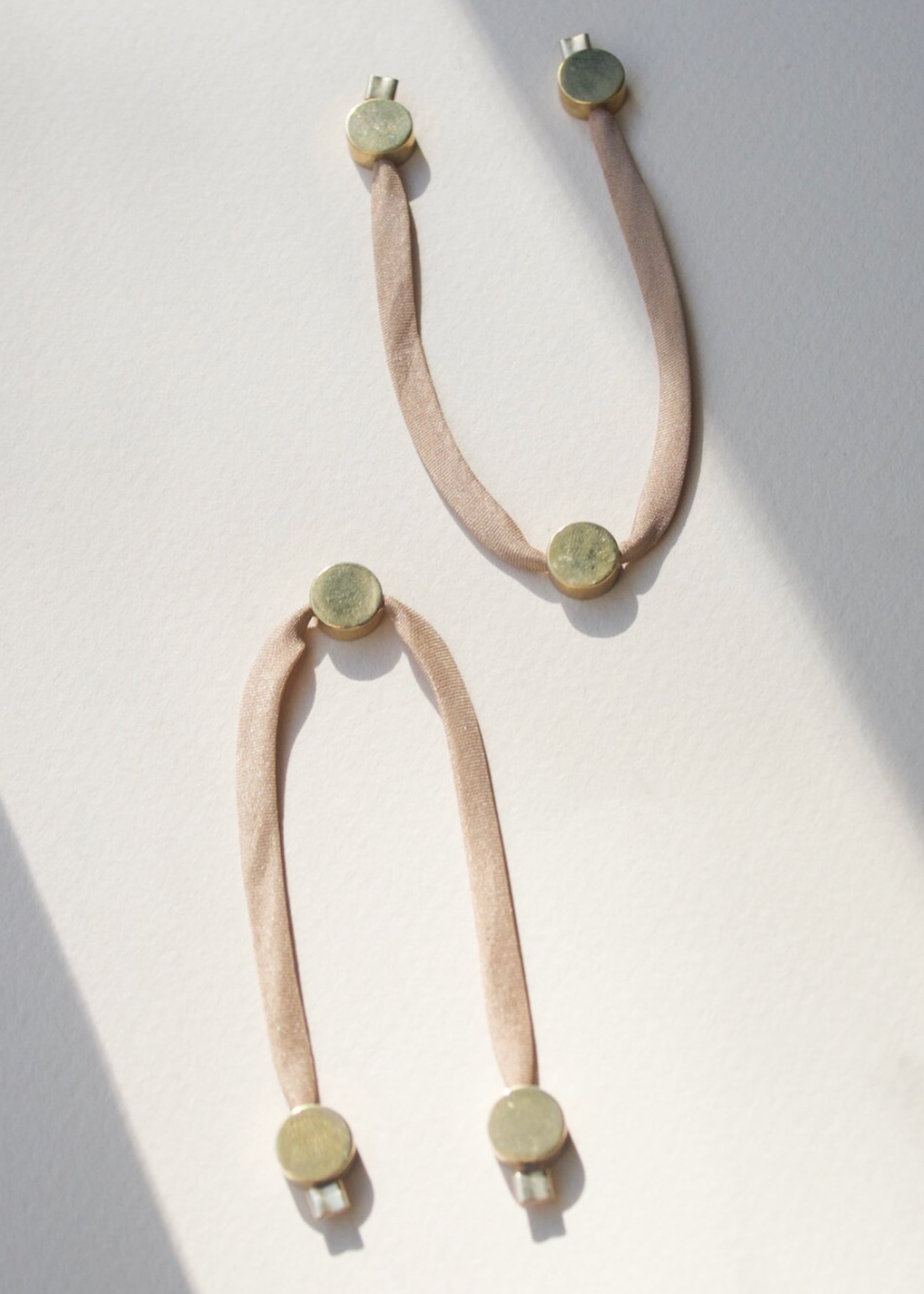 Petite Cascade Earrings in Buff