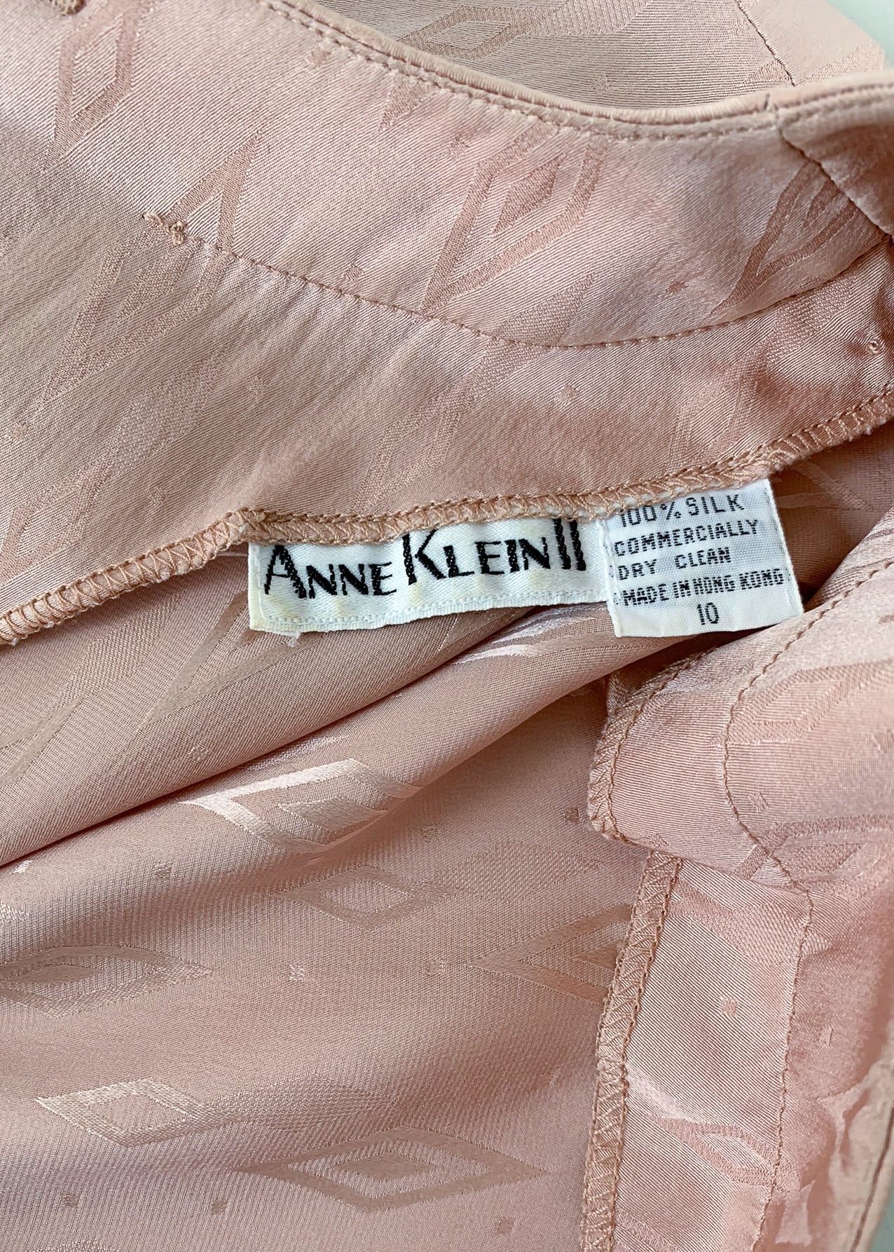 Vintage 1980s Ann Klein Silk Blouse