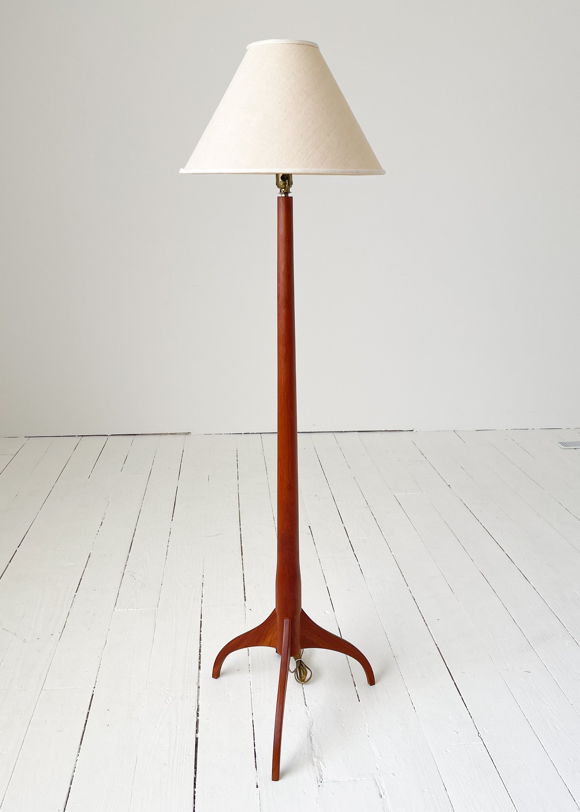 Vintage Mid Century Teak Floor Lamp